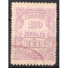 JO0021U.03-SELO JORNAIS CIFRA HORIZONTAL, 100 RÉIS - 1890 - U