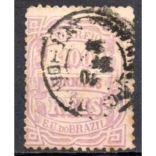 JO0021UA.01-SELO JORNAIS CIFRA HORIZONTAL DENTEAÇÃO 11-11,5, 100 RÉIS - 1890 - U