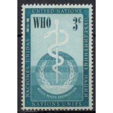 ONN0042NA-SELO ORGANIZAÇÃO MUNDIAL DA SAÚDE, 3C - ONU NOVA IORQUE - 1956 - N