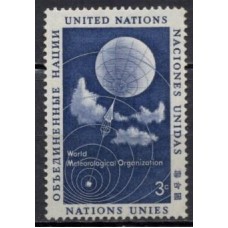 ONN0048NA-SELO ORGANIZAÇÃO METEOROLÓGICA MUNDIAL, 3C - ONU NOVA IORQUE - 1957 - N