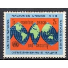 ONN0121NA-SELO REGULAR, MUNDO ESTILIZADO - ONU NOVA IORQUE - 1964 - N