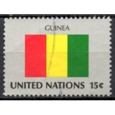 ONN0320U-SELO BANDEIRAS DOS PAÍSES MEMBROS I, GUINÉ - ONU NOVA IORQUE - 1980 - U