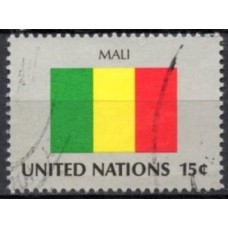ONN0323U-SELO BANDEIRAS DOS PAÍSES MEMBROS I, MALI - ONU NOVA IORQUE - 1980 - U
