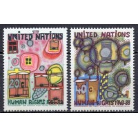 ONN0406N-SÉRIE 35º ANIVERSÁRIO DA DECLARAÇÃO UNIVERSAL DOS DIREITOS DO HOMEM - ONU NOVA IORQUE - 1983 - N