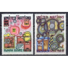 ONN0406N-SÉRIE 35º ANIVERSÁRIO DA DECLARAÇÃO UNIVERSAL DOS DIREITOS DO HOMEM - ONU NOVA IORQUE - 1983 - N