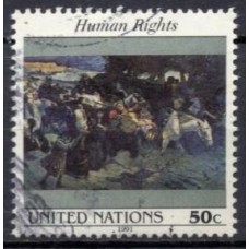 ONN0602U-SELO DECLARAÇÃO UNIVERSAL DOS DIREITOS DO HOMEM III, 50C - ONU NOVA IORQUE - 1991 - U