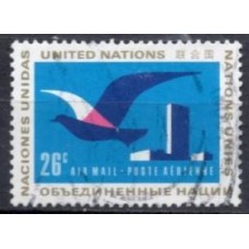 ONNA021U-SELO AÉREO VOO DE AVE E SEDE DA ONU - ONU NOVA IORQUE - 1974 - U