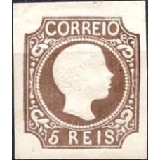 POR0009N.01-SELO DOM PEDRO V, 5R - PORTUGAL - 1856/58 - N - REIMPRESSÃO?