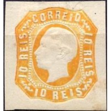 POR0014N.01-SELO LUIS 1º, 10R - PORTUGAL - 1862/64 - N COM GOME - REIMPRESSÃO?