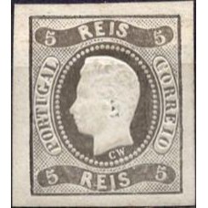 POR0018N.01-SELO LUÍS 1º, 5R - PORTUGAL - 1866/67 - N - REIMPRESSÃO?