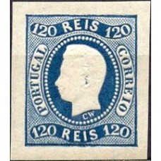 POR0025M.01-SELO LUÍS 1º, 120R - PORTUGAL - 1866/67 - MINT - REIMPRESSÃO?