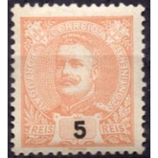 POR0125N-SELO CARLOS 1º, 5R - PORTUGAL - 1895/1905 - N