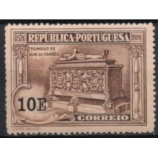 POR0328N-SELO 4º CENTENÁRIO DE NASCIMENTO DO POETA LUIZ DE CAMÕES, 10E - PORTUGAL - 1924 - N