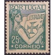 POR0535M-SELO LUSÍADAS, 25C VERDE - PORTUGAL - 1931/38 - MINT