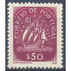 POR0634N-SELO CARAVELA, 50C - PORTUGAL - 1943 - N