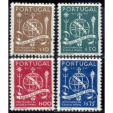 POR0671N-SÉRIE CENTENÁRIO DA ESCOLA NAVAL - PORTUGAL - 1945 - N