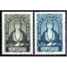 POR0795N-SÉRIE 5º CENTENÁRIO DE NASCIMENTO DA PRINCESA SANTA JOANA - PORTUGAL - 1953 - N