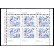 POR1571MF-MINIFOLHA 5 SÉCULOS DO AZULEJO EM PORTUGAL IX - PORTUGAL - 1983 - MINT