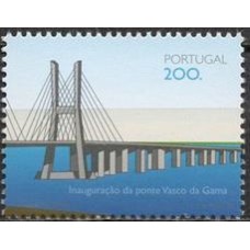 POR2228M-SELO INAUGURAÇÃO DA PONTE VASCO DA GAMA (DO BLOCO) - PORTUGAL - 1998 - MINT