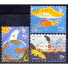 POR2478M-SÉRIE DESENHOS INFANTIS SOBRE O FUTURO - PORTUGAL - 2001 - MINT