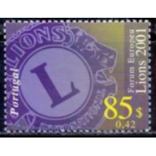 POR2512M-SELO FÓRUM EUROPEU DO LIONS CLUB - PORTUGAL -2001 - MINT