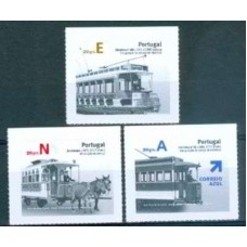POR3139M-SÉRIE TRANSPORTES PÚBLICOS DE ANTIGAMENTE - AUTOADESIVOS - PORTUGAL - 2007 - MINT