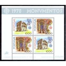 PORB023M-BLOCO SÉRIE EUROPA - MONUMENTOS - PORTUGAL - 1978 - MINT