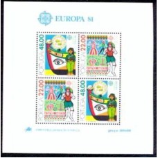 PORB033M-BLOCO SÉRIE EUROPA - FOLCLORE - PORTUGAL - 1981 - MINT