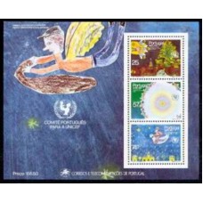 PORB057N-BLOCO NATAL - COMITÊ PORTUGUÊS PARA A UNICEF - PORTUGAL - 1987 - N