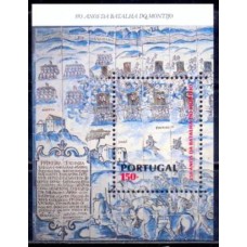 PORB106M-BLOCO 350º ANIVERSÁRIO DA BATALHA DE MONTIJO - PORTUGAL - 1994 - MINT