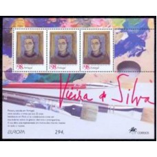 PORB117N-BLOCO SÉRIE EUROPA - MULHERES CÉLEBRES - PORTUGAL - 1996 - N
