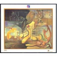 PORB157M-BLOCO EXPOSIÇÃO FILATÉLICA PHILEXFRANCE 99 - 50 ANOS DO SURREALISMO EM PORTUGAL - PORTUGAL - 1999 - MINT