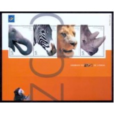 PORB177M-BLOCO ANIMAIS DO ZOO DE LISBOA - PORTUGAL - 2001 - MINT