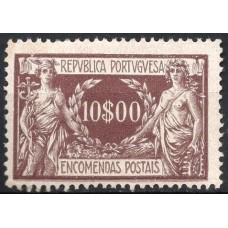 PORE017N.01-SELO ENCOMENDAS POSTAIS, 10E - PORTUGAL - 1920/21 - N