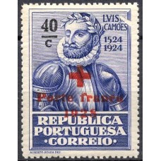 PORFR035M-SELO FRANQUIA CAMÕES COM SOBRECARGA PORTE FRANCO, 40C - PORTUGAL - 1928 - MINT
