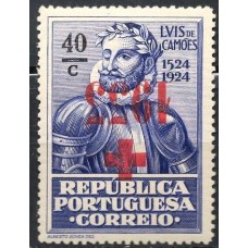 PORFR065MAA-SELO FRANQUIA CAMÕES COM SOBRECARGA PORTE FRANCO, 40C SOBRECARGA  INVERTIDA - PORTUGAL - 1933 - MINT