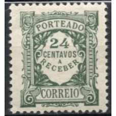 PORX034N-SELO TAXA, 24C - PORTUGAL - 1922/27 - N
