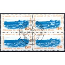 QC0515.01-QUADRA PROPAGANDA DO 4º CENTENÁRIO DA CIDADE DO RIO DE JANEIRO, FLAMENGO - 1964 - CPD RIO DE JANEIRO