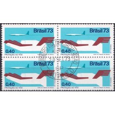 QC0802.02-QUADRA CAMPANHA DA PROTEÇÃO NACIONAL, PROTEÇÃO AO VOO - 1973 - CPD SÃO PAULO