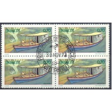 QC0820.01-QUADRA EMBARCAÇÕES TÍPICAS BRASILEIRAS, REGATÃO - 1973 - CPD SÃO PAULO