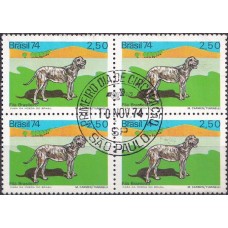QC0866.02-QUADRA ANIMAIS BRASILEIROS, FILA BRASILEIRO - 1974 - CPD SÃO PAULO