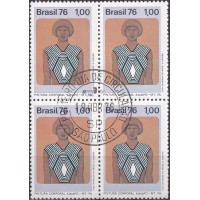 QC0927.01-QUADRA PRESERVAÇÃO DA CULTURA INDÍGENA NO BRASIL, PINTURA KAIAPÓ - 1976 - CPD SÃO PAULO QC0927.01-QUADRA PRESERVAÇÃO DA CULTURA INDÍGENA NO BRASIL, PINTURA KAIAPÓ - 1976 - CPD SÃO PAULO