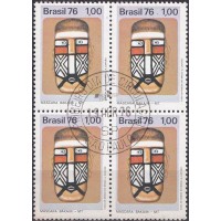 QC0928.01-QUADRA PRESERVAÇÃO DA CULTURA INDÍGENA NO BRASIL, MÁSCARA BAKAIRI - 1976 - CPD SÃO PAULO QC0928.01-QUADRA PRESERVAÇÃO DA CULTURA INDÍGENA NO BRASIL, MÁSCARA BAKAIRI - 1976 - CPD SÃO PAULO