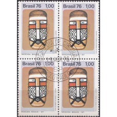 QC0928.01-QUADRA PRESERVAÇÃO DA CULTURA INDÍGENA NO BRASIL, MÁSCARA BAKAIRI - 1976 - CPD SÃO PAULO