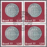 QC1003.28-QUADRA MOEDAS DO BRASIL COLONIAL, PATACA - 1977 - CPD SÃO PAULO QC1003.28-QUADRA MOEDAS DO BRASIL COLONIAL, PATACA - 1977 - CPD SÃO PAULO