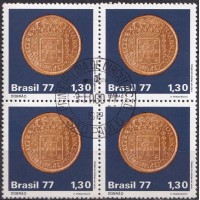 QC1004.28-QUADRA MOEDAS DO BRASIL COLONIAL, DOBRÃO - 1977 - CPD SÃO PAULO QC1004.28-QUADRA MOEDAS DO BRASIL COLONIAL, DOBRÃO - 1977 - CPD SÃO PAULO