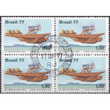 QC1009.23-QUADRA HOMENAGEM À AVIAÇÃO CIVIL, RAID JAHU - 1977 - CPD RIO