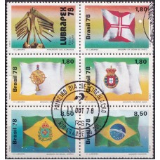 QC1055.32-SEXTILHA VII EXPOSIÇÃO FILATÉLICA LUBRAPEX - BANDEIRAS HISTÓRICAS - 1978 - CPD RIO GRANDE DO SUL