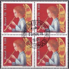 QC1073.28-QUADRA NATAL - ANJOS MÚSICOS, FLAUTA - 1978 - CPD SÃO PAULO