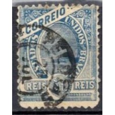 RE0083U.02-SELO MADRUGADA REPUBLICANA, 50 RÉIS DENTEAÇÃO 11 - 1894 - U